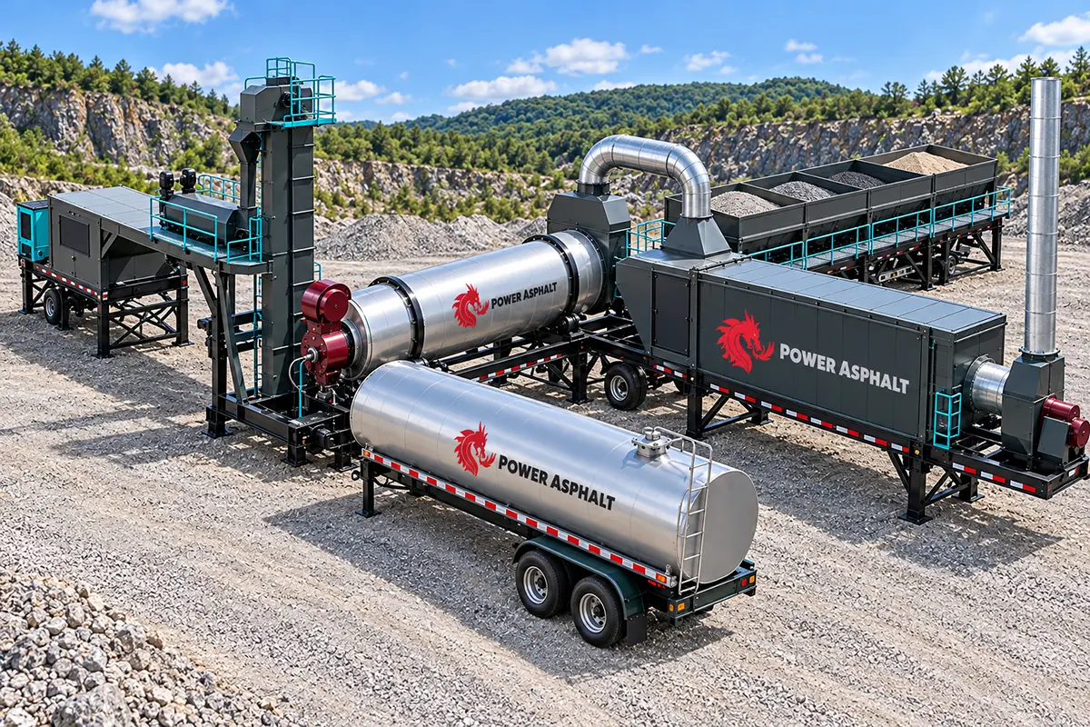SIGMA – Centrale d’enrobage continue de 160 t/h — vue générale