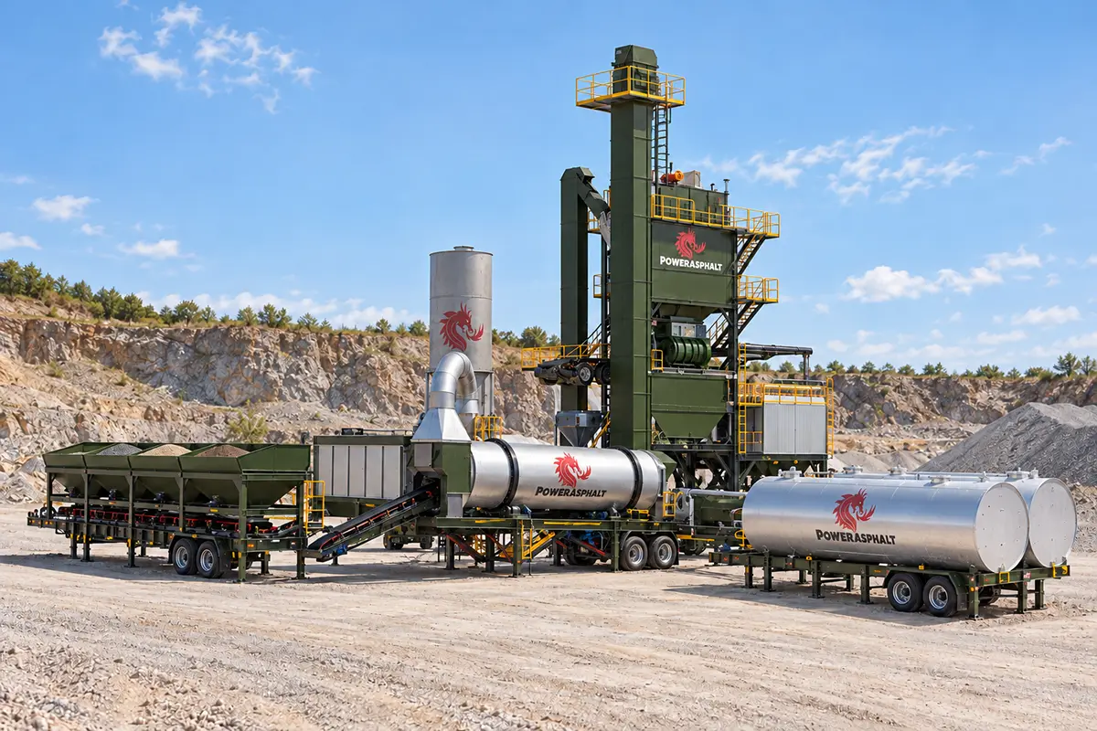 80 Ton/Saat Mobil Asfalt Plenti genel görünümü